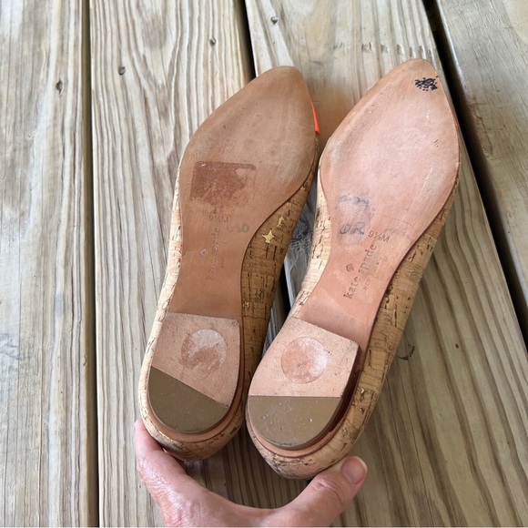 Kate Spade Elina cork and coral flats pointy 9.5 - Picture 6 of 10